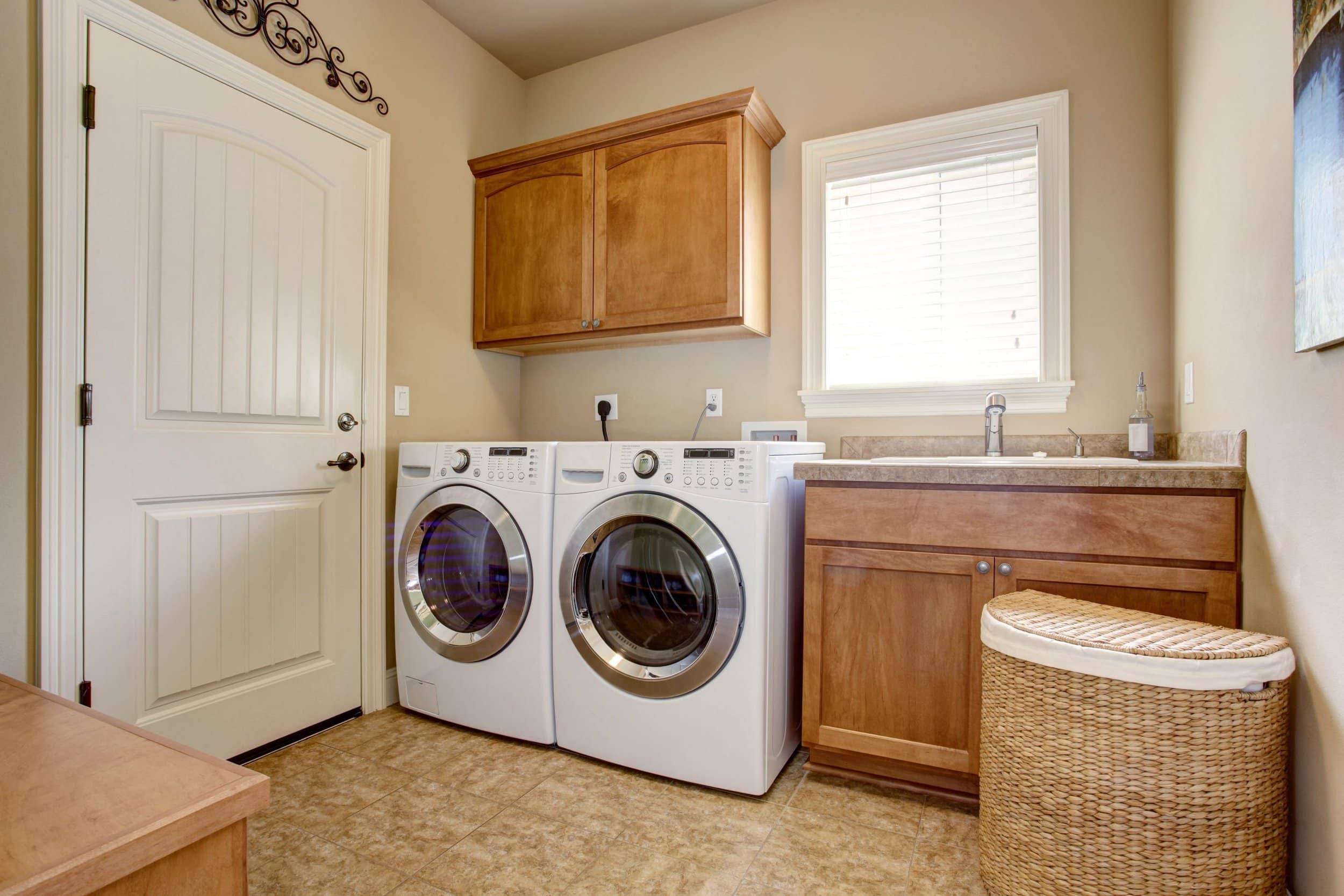 laundry room with washer and dryer